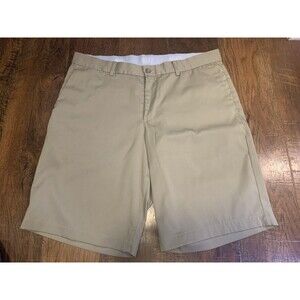 Nike Golf Shorts Tour Performance Dri Fit Beige Stretch Flat Front Mens 34